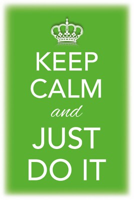 Blechschild 20x30cm gewölbt Keep Calm and Just Do It Deko Geschenk Schild