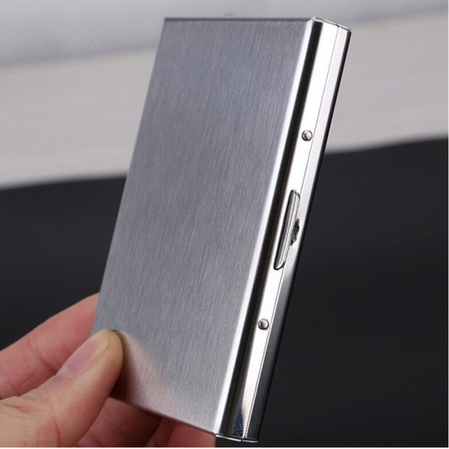 RFID Blocking Stainless Slim Wallet ID Credit Card Holder Case Protector Purse - Picture 4 of 6