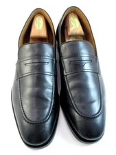 Allen Edmonds "SIENA" Men's Leather Penny Loafers 9.5 D Black USA(372N)