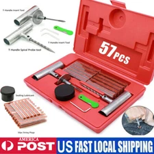 57PCS Car Tire Repair Tool Kit Heavy Duty Flat Tire Repair Kits Plug Patch Truck