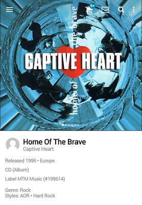 Captive Heart ~ Home Of The Brave CD 1996 Hi-Tech AOR Melodic Rock Jim Peterik 