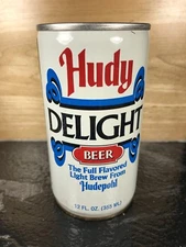 Vintage Steel Beer Can Hudy Delight Light Brew Hudepohl Brewing Company Old 