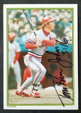 1986 Topps (All-Star Glossy) SIGNED: Tom Herr, CARDINALS