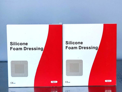 Lot of 2 Steawoce Silicone Foam Wound Dressing 3''x 3'' Self-Adhesive Bandage 5pk