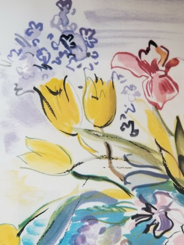Raoul Dufy (1877-1953) "Flowers" Signed Rare Artist Proof - C.1950  - Bild 5 von 9