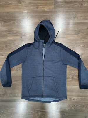 Hurley Men's Size Medium Blue Surface Zip Hoodie Sweater EUC