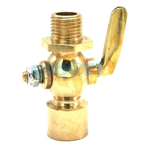 1/4"-1/2" BSP M14-M20 Male-Female Brass Drain Petcock Shut Off Valve Fuel Gas - Picture 9 of 27