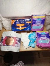 Lot ladies feminine pads sanitary napkins always liner thin maxi overnight wings