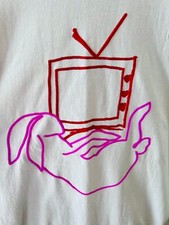 Harry Styles "Love on Tour" Concert Tee, TV Bunny, White Long Sleeve