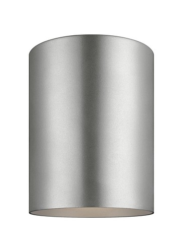 Cylinders Outdoor Ceiling Light in Painted Brushed Nickel