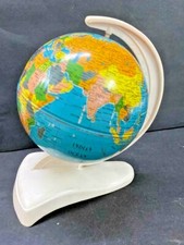 Vecchio Vintage Raro Plastica & Latta MS Earth Globe / Globus,IN Western