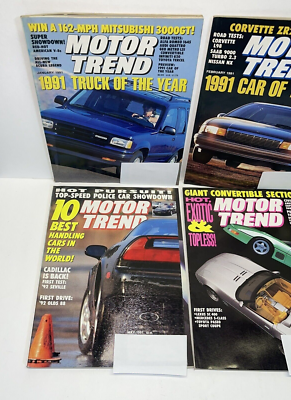 Lot of 14 Issues of Motor Trend Magazines 1990 - 1991 | eBay