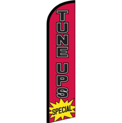 Tune Ups Special Red / Black Windless Banner Advertising Marketing Flag