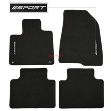 For 18-22 Honda Accord Floor Mats Carpet Front Rear Nylon Black W White Sport