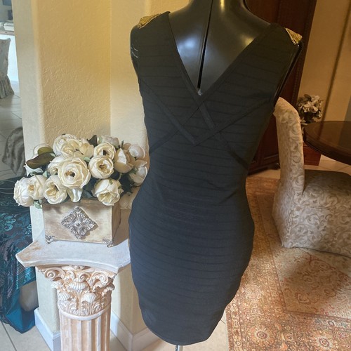 WOW COUTURE Little Black Bandage Bodycon Dress Size S - Picture 8 of 11