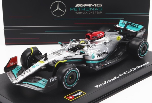 Burago 1/43 Mercedes Gp F1 W13E 44 Hamilton 2022 Statisches Modell Diecast-image