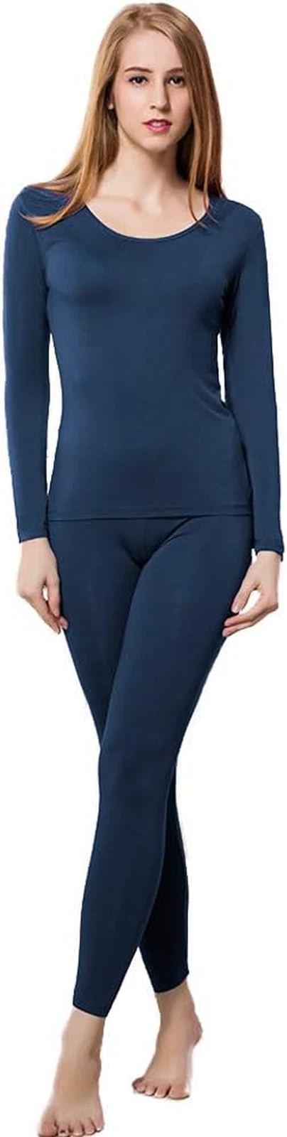 Thermal Underwear Women Ultra-Soft Set Base Layer Top & Bottom Long Johns with F