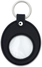 AA Coin Holder Keychain  Displays Both Sides of Sobriety 2.3 x 3.5", Black