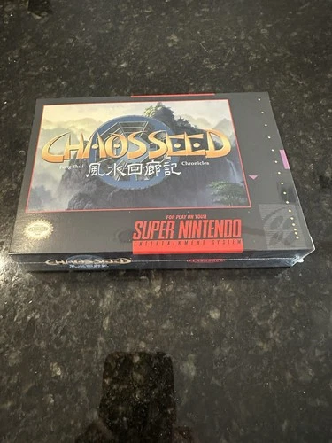 Chaos Seed  , CIB Sealed  SNES  Perfect Condition Flashback RARE!!