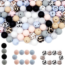 15Mm Silicone Beads Silicone Beads for Keychain Bracelet Necklace Pens Making DI