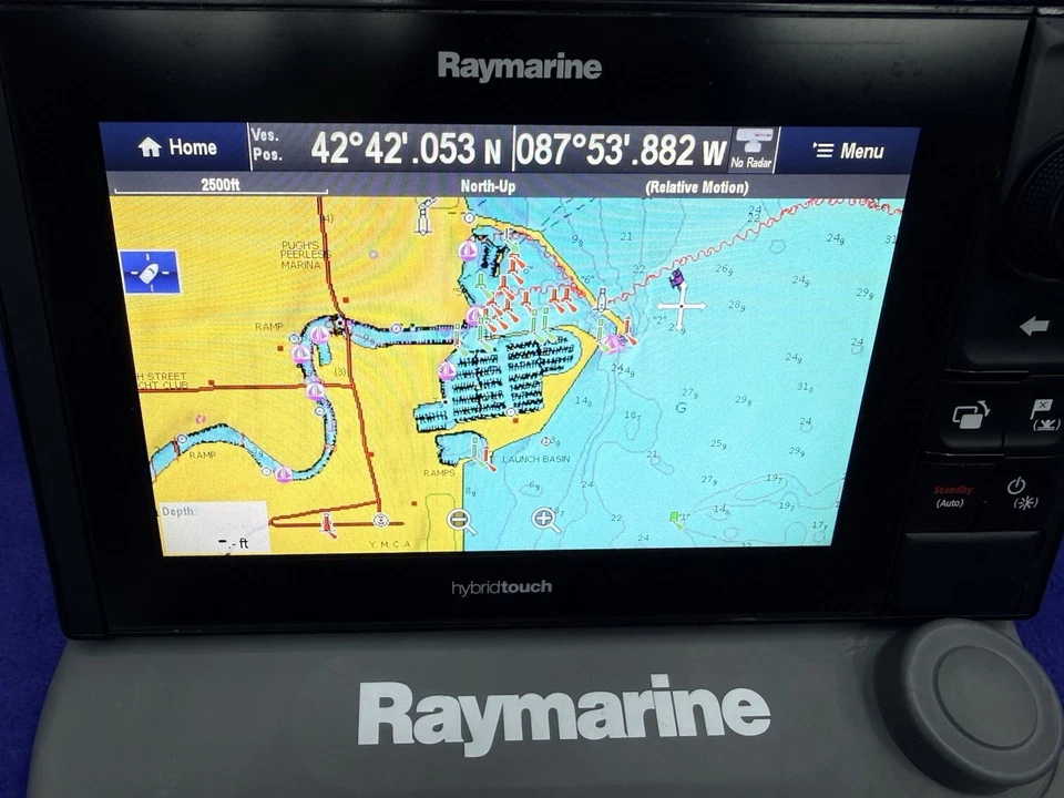 Raymarine eS97 HybridTouch GPS Chartplotter - BAD TOUCH,  BAD SONAR PORT - Image 2 of 4