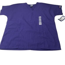 Cherokee Scrub Top Women Medium Purple New Traditional Classic V-Neck 4700