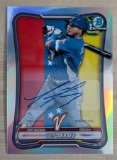 2026 Bowman Chrome Luis Arraez WBC Flag Refractor Auto /26 #WBC-50 Venezuela