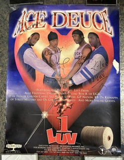 Signed Ace Deuce 1998 Promotional Poster 1 Luv Houston Hip Hop Rap Promo