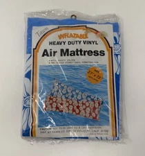 Vintage Tawn Inflatable Air Mattress Pool Float Heavy Duty Vinyl New Deadstock