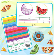 Magnetic Fraction Tiles Circles Bars Math Manipulatives 2Nd 3Rd 4Th 5Th Grade