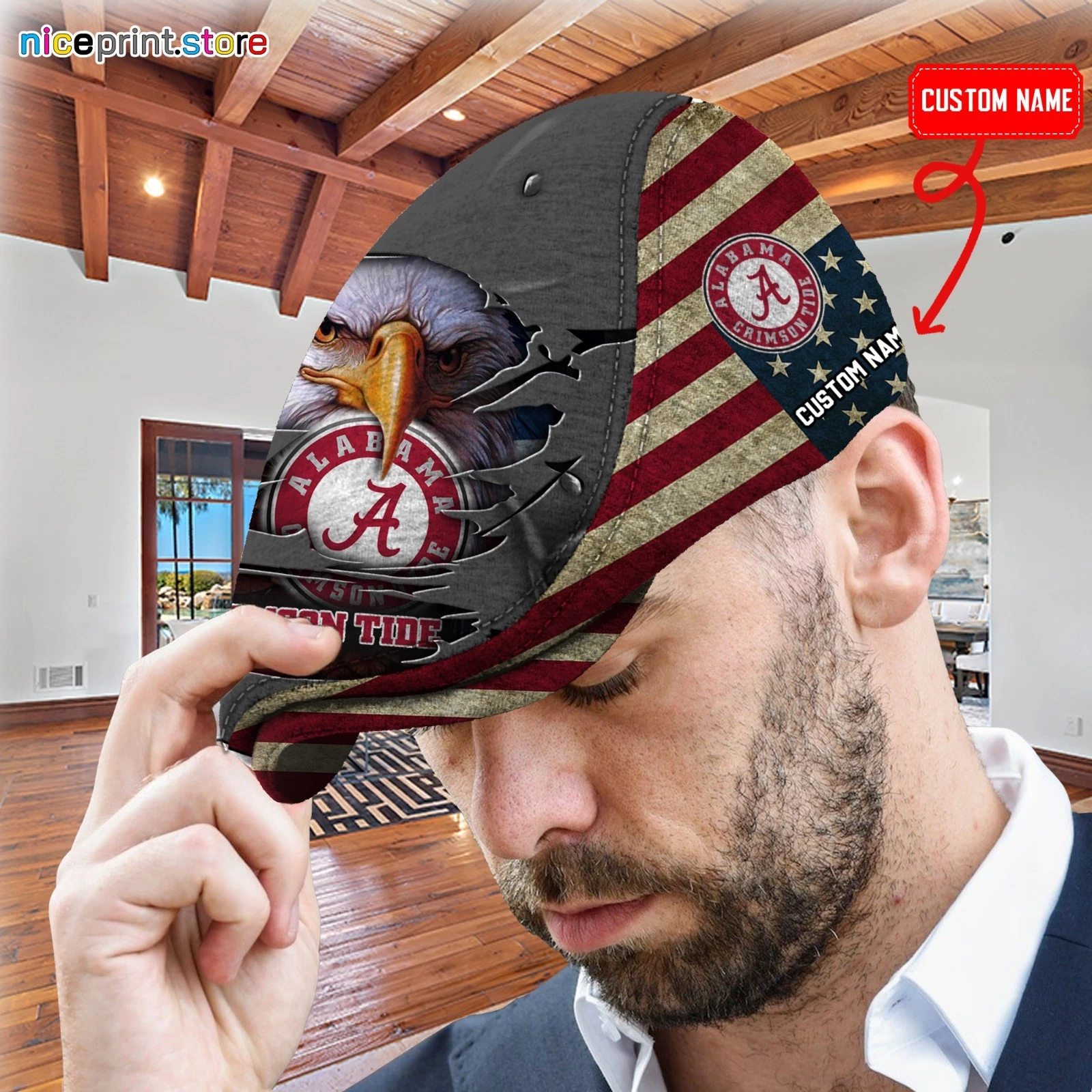 Albm Team Crimson Tide Jeff Cap NCAA Driver Cap NCAA Golf Cap NCAA Flat Cap