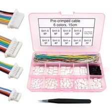SH1.0 Connectors and Pre-Crimped Silicone Cables Compatible with JST SH 1.0mm...