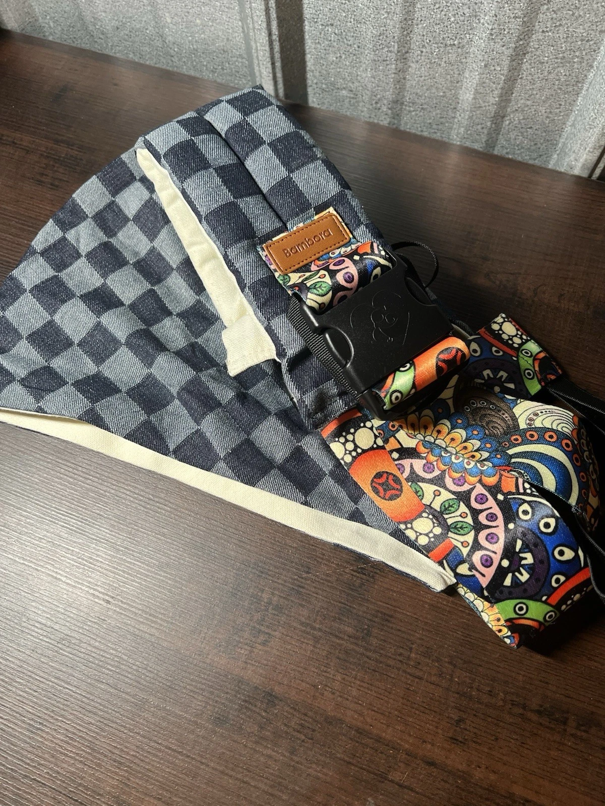 Bambora Checkered Baby Sling Carrier Multicolor NWOT