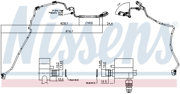 Nissens Hochdruckleitung Klimaanlage FüR VW Touran 2.0 TDI 1.4 TSI 1.9 Caddy-image