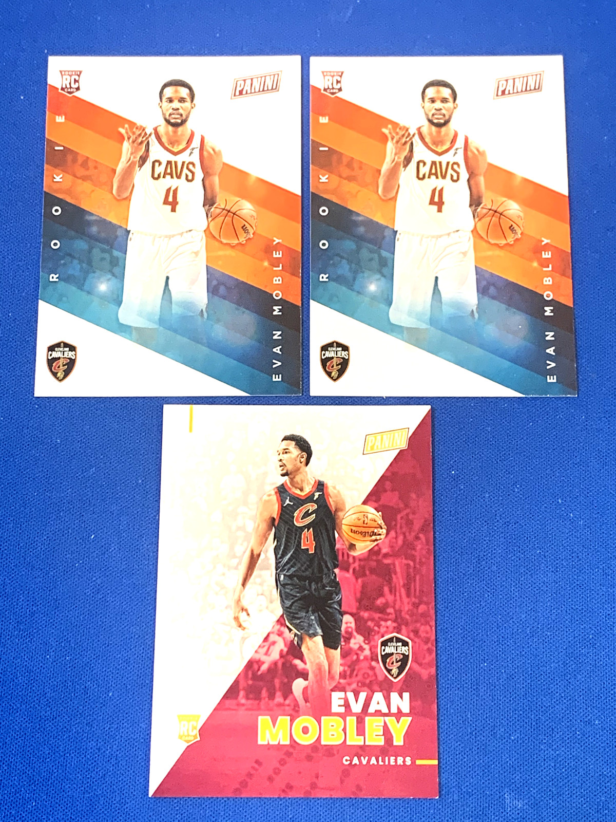 (3) Evan Mobley (RC), Cavs, 2022 Panini The National #314/499 & (2) Father's Day