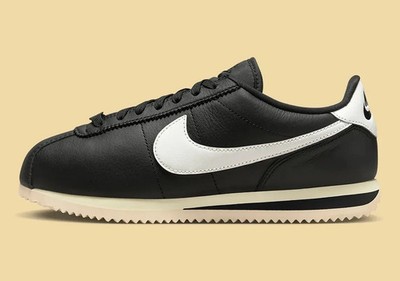 Nike Cortez 23 Premium Shoes Black Sail White Sneakers FB6877-001 Womens Size