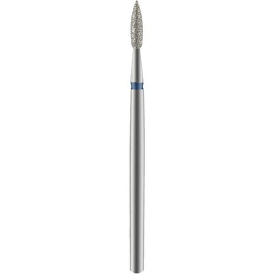 Diamond cutter tip ''Flame'', blue, diameter 2.1 mm / working part 8 mm Staleks Pr