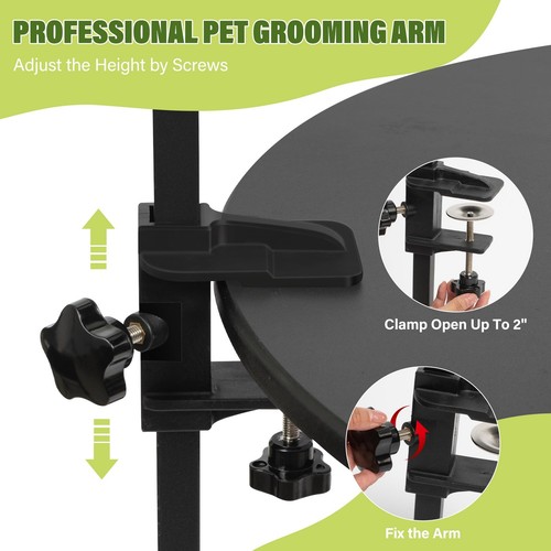 Dog Grooming Arm with Pet Grooming Hammock, 35" Pet Grooming Table Arm with A... - 第 4/9 張圖片