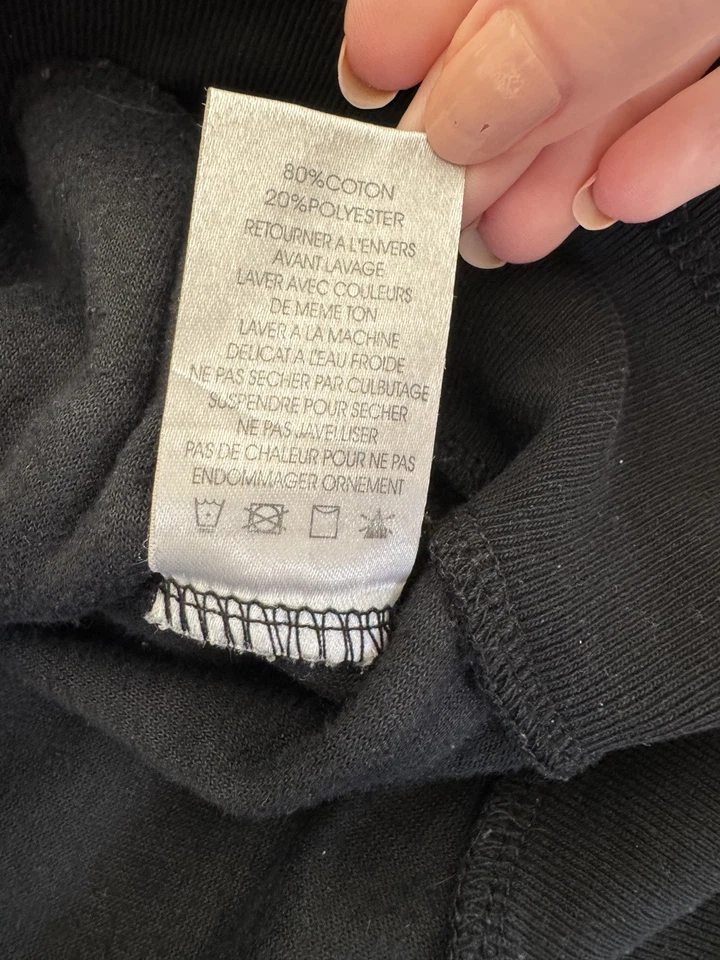 Sudadera con capucha Miss Me para mujer pequeña negra terciopelo bordado lentejuelas cuentas y2k Foto 4 de 4