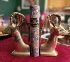 The Complete Angler  Gorgeous hand marbled binding. Ca 1900. Walton and Cotton