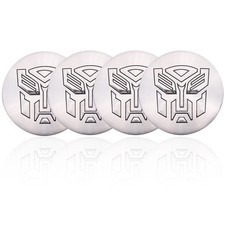 4x Silver 56mm Transformers Autobot Car Wheel Center Hub Cap Emblem Stickers