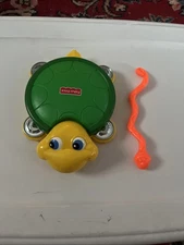 1999 Fisher Price Musical Turtle & Snake Tambourine Drum Preschool Music Toy
