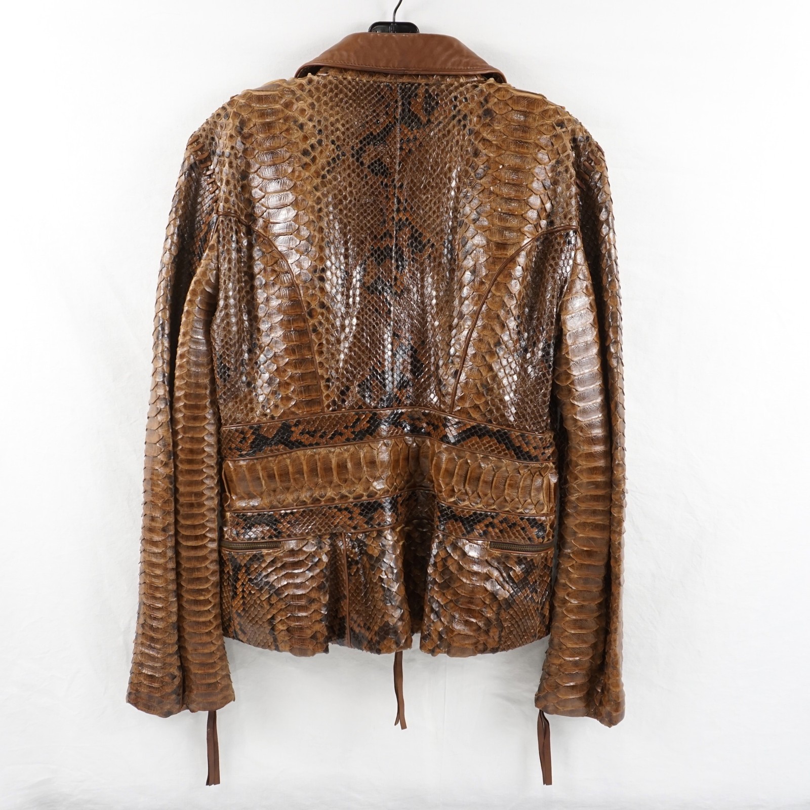 Roberto Cavalli Vintage Python Leather Fitted Jac… - image 2