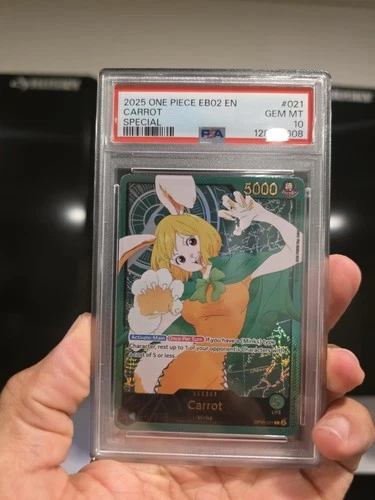 PSA 10 Carrot (SP) OP08-021 Extra Booster: Anime 25th Collection Foil
