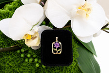 14kt Yellow Gold Amethyst & Peridot Gems 