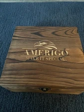 Amerigo “Make It Happen” Whisky Glass Set w/ Granite Ice Cubes – New / Never Use