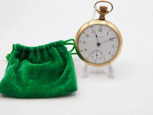 ANTIQUE POCKET WATCH~WALTHAM~15 JEWELS~ILLINOIS COMMANDER, 14K 25 YEARS~RUNS