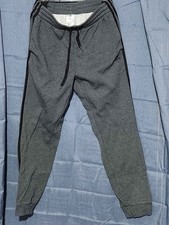 Adidas Men's Gray 3 Stripe Fleece Joggers