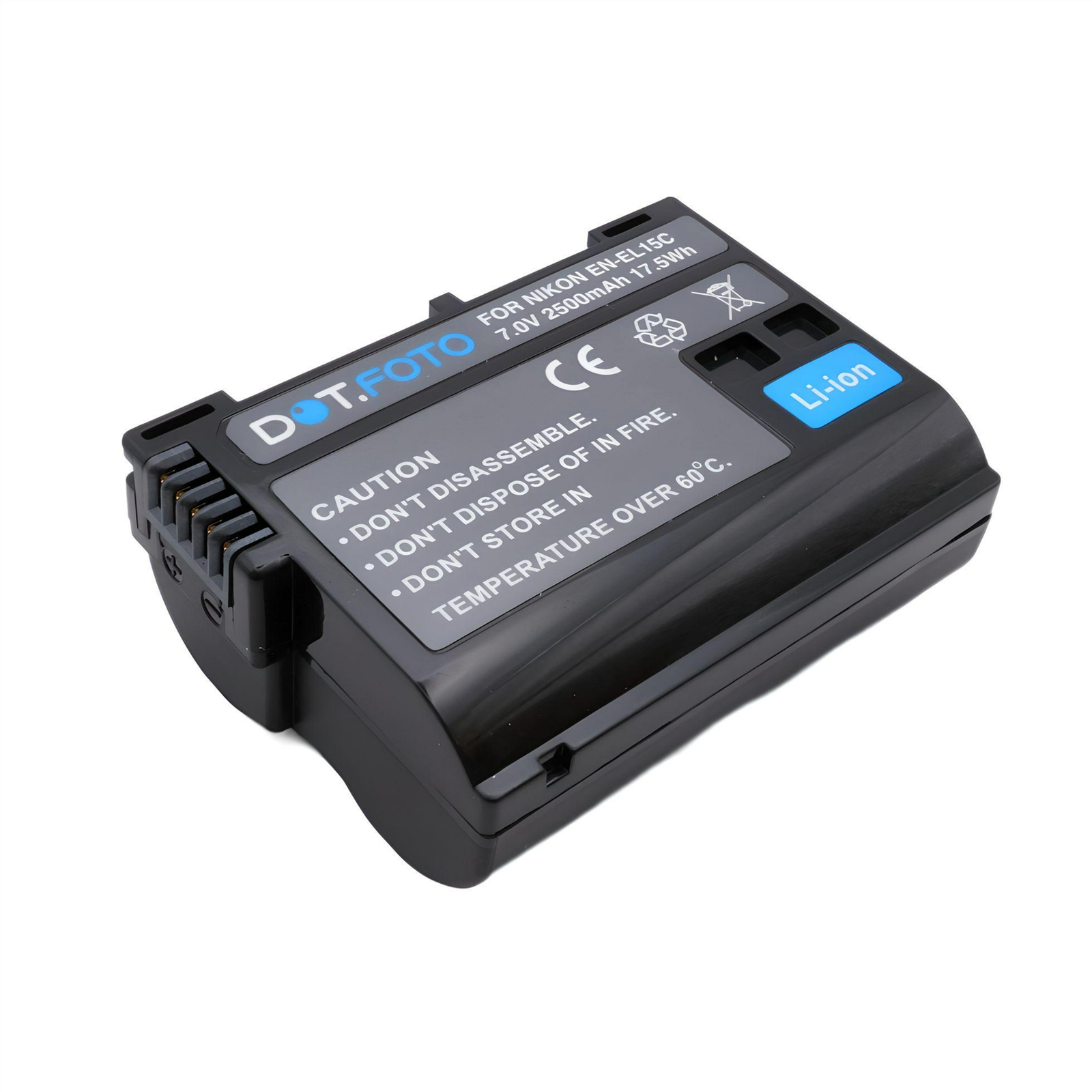 EN-EL15c 2500mAh Battery for Nikon Zf ZR Z5 Z5II Z6 Z6II Z6III Z7II Z8 D7500