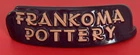 Vintage Frankoma Pottery Dealer Display Shelf Sign 7" Purple Excellent